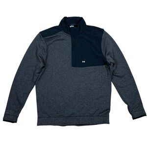 Under Armour Storm Quarter Zip Pullover Athletic Golf Layer Gray Black Medium